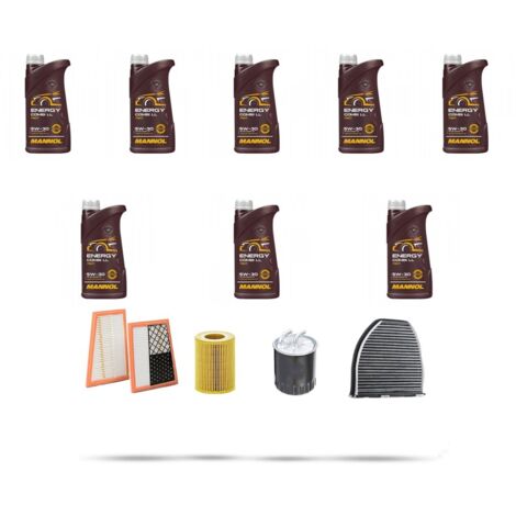 Kit tagliando 4 FILTRI e 8L OLIO compatibile con Mercedes GLK (X204) 350 CDI 165kw Dal 2009 al 2010