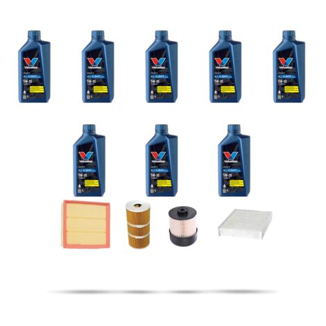 Kit tagliando 4 FILTRI e 8L OLIO compatibile con Nissan NV300 (X82) 1.6 DCI 107KW Dal 2016