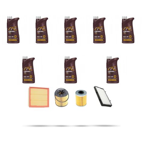 Kit tagliando 4 FILTRI e 8L OLIO compatibile con Nissan Primastar 2.5 dci 99kw Dal 2003