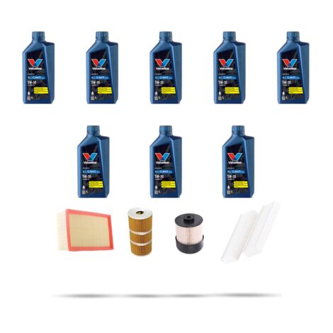 Kit tagliando 4 FILTRI e 8L OLIO compatibile con Opel Movano B 2.3 Cdti 110 81kw Dal 2014