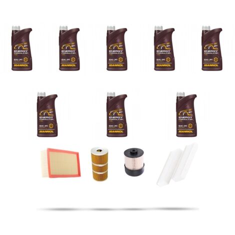 Kit tagliando 4 FILTRI e 8L OLIO compatibile con Opel Movano B 2.3 Cdti 160 120kw Dal 2014