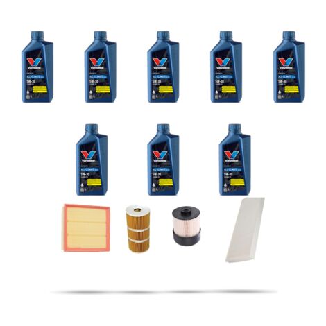 Kit tagliando 4 FILTRI e 8L OLIO compatibile con Opel Vivaro B 1.6 Biturbo CDTI 107kw dal 2015