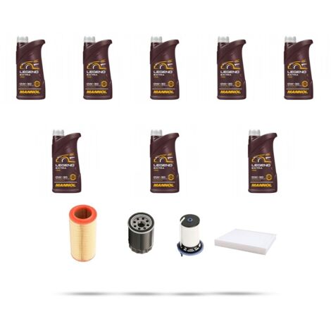 Kit tagliando 4 FILTRI e 8L OLIO compatibile con Peugeot Boxer III 2.0 BlueHDI 81kw dal 2015