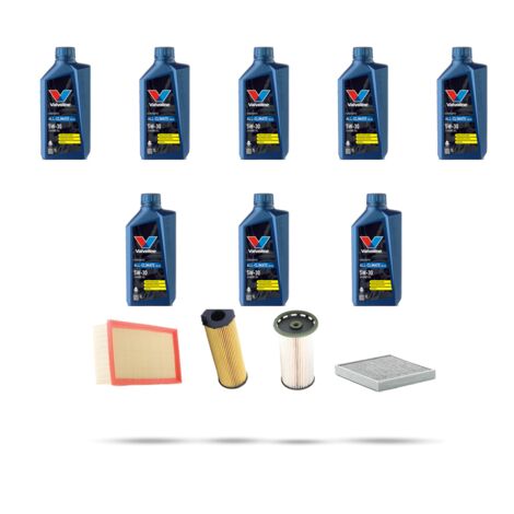 Kit tagliando 4 FILTRI e 8L OLIO compatibile con Porsche Cayenne II (958) 3.0 v6 Diesel 176Kw dal 2009