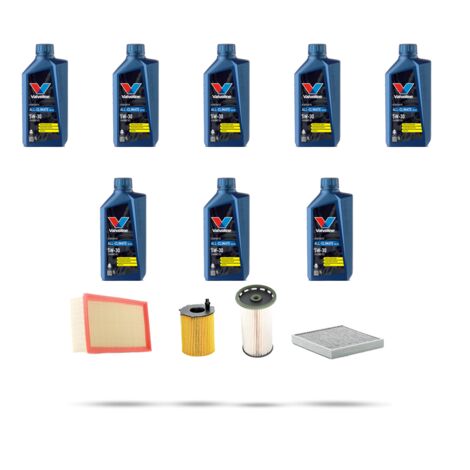 Kit tagliando 4 FILTRI e 8L OLIO compatibile con Porsche Cayenne II (958) 3.0 v6 Diesel 180Kw dal 2011