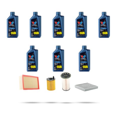 Kit tagliando 4 FILTRI e 8L OLIO compatibile con Porsche Cayenne II (958) 3.0 v6 Diesel 184Kw dal 2014