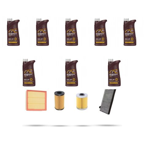 Kit tagliando 4 FILTRI e 8L OLIO compatibile con Renault Espace IV 3.0 dCi V6 133Kw dal 2006