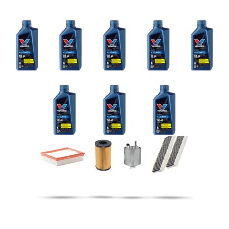 Kit tagliando 4 FILTRI e 8L OLIO compatibile con Renault Latitude 2.0 dci 96kw dal 2013