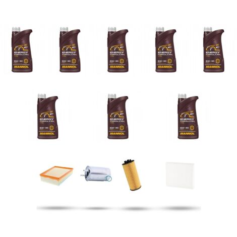 Kit tagliando 4 FILTRI e 8L OLIO compatibile con Renault Scenic III / Grand Scenic (JZ16) 2.0 DCI 110kw Dal 2009