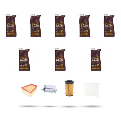 Kit tagliando 4 FILTRI e 8L OLIO compatibile con Renault Scenic III / Grand Scenic (JZ16) 2.0 DCI 118kw Dal 2009