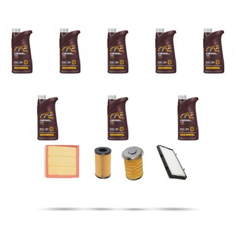 Kit tagliando 4 FILTRI e 8L OLIO compatibile con Renault Trafic II 2.5 dci 107kw dal 2006