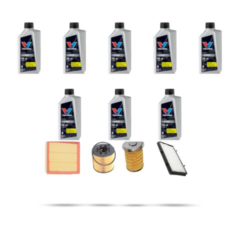 Kit tagliando 4 FILTRI e 8L OLIO compatibile con Renault Trafic II 2.5 dci 99kw dal 2002