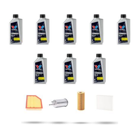 Kit tagliando 4 FILTRI e 8L OLIO compatibile con Volvo XC60 3.0 T6 210Kw dal 2008 al 2010