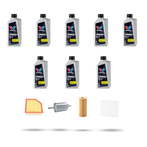 Kit tagliando 4 FILTRI e 8L OLIO compatibile con Volvo XC90 3.2 175Kw dal 2006 al 2010