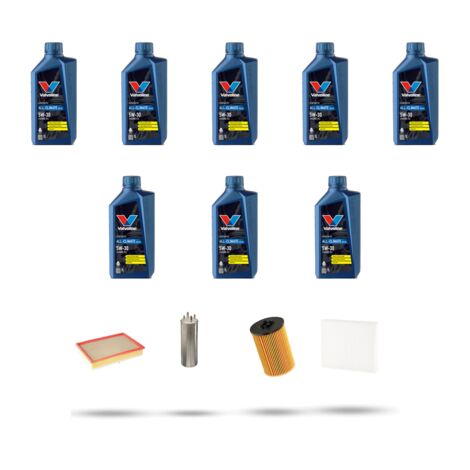 Kit tagliando 4 FILTRI e 8L OLIO compatibile con Vw Transporter 2.0 TDI (SF/SG) 75Kw dal 2015 al 2019