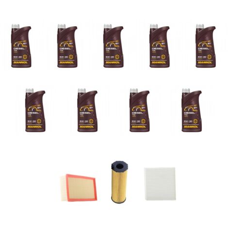 Kit tagliando 4 FILTRI e 9L OLIO compatibile con Audi A4 (B6,B7) 2.7 tdi V6 120kw dal 2005 al 2008