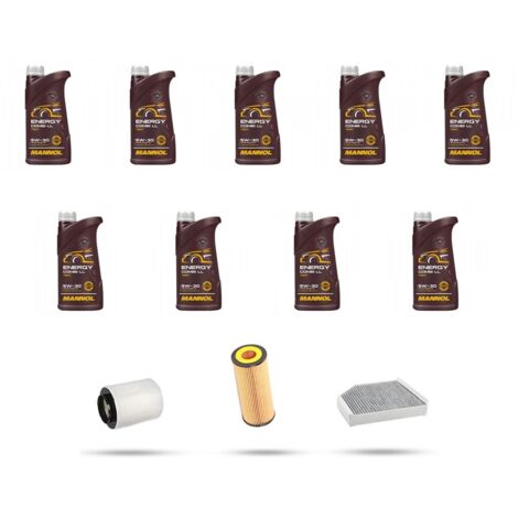 Kit tagliando 4 FILTRI e 9L OLIO compatibile con Audi A8 (4H) 4.0 SB 382kw dal 2012