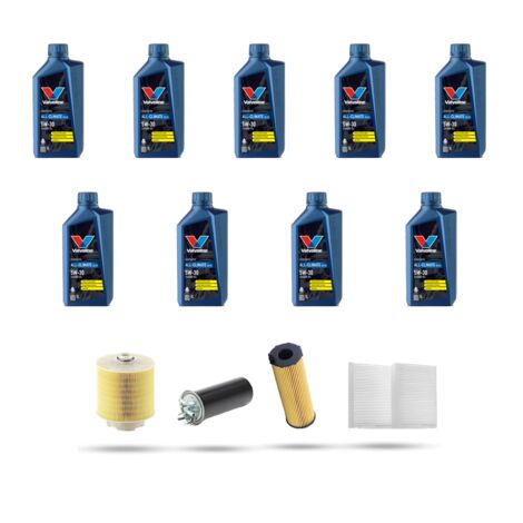 Kit tagliando 4 FILTRI e 9L OLIO compatibile con Audi ALLROAD II (4FH) 2.7 TDI 140kw dal 2008
