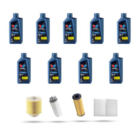 Kit tagliando 4 FILTRI e 9L OLIO compatibile con Audi ALLROAD II (4FH) 3.0 TDI 171kw dal 2006
