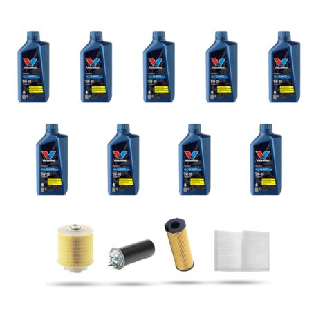 Kit tagliando 4 FILTRI e 9L OLIO compatibile con Audi ALLROAD II (4FH) 3.0 TDI 176kw dal 2008