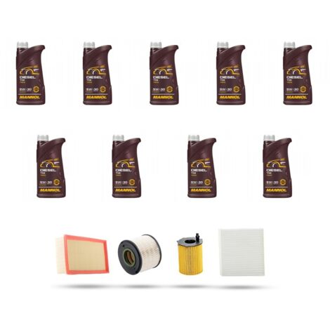 Kit tagliando 4 FILTRI e 9L OLIO compatibile con Audi Q7 (4L) 3.0 tdi 176kw dal 2007