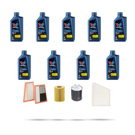 Kit tagliando 4 FILTRI e 9L OLIO compatibile con Mercedes Classe E (w211,S211) E320 bluetec 155kw dal 2006
