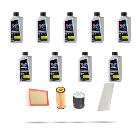 Kit tagliando 4 FILTRI e 9L OLIO compatibile con Mercedes Vito II (639) 109 CDI 65kw Dal 2003