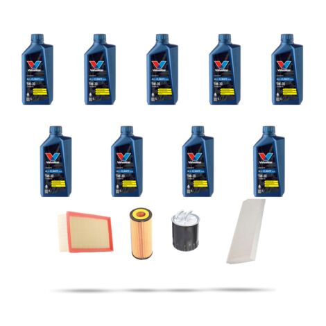 Kit tagliando 4 FILTRI e 9L OLIO compatibile con Mercedes Vito II (639) 111 CDI 85kw Dal 2006