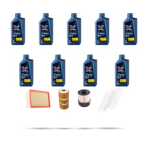 Kit tagliando 4 FILTRI e 9L OLIO compatibile con Nissan NV400 (X62, X62B) 2.3 DCI 100KW Dal 2021