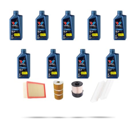 Kit tagliando 4 FILTRI e 9L OLIO compatibile con Nissan NV400 (X62, X62B) 2.3 DCI 96KW Dal 2016