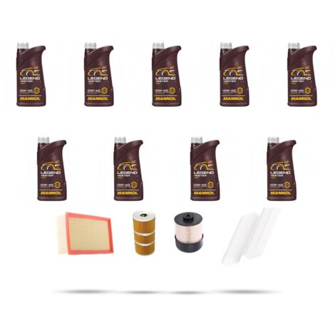 Kit tagliando 4 FILTRI e 9L OLIO compatibile con Renault Master IV 2.3 dCI 132kw 2019