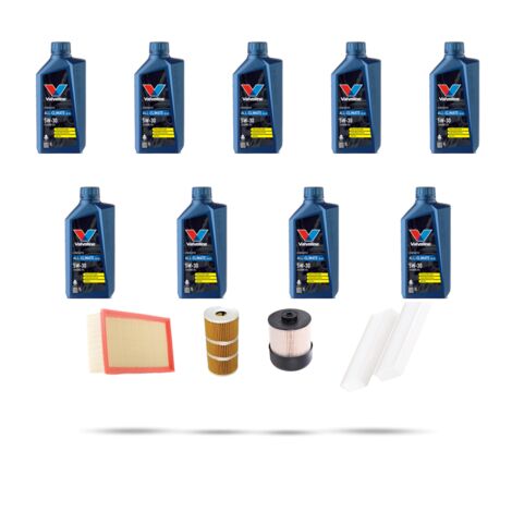 Kit tagliando 4 FILTRI e 9L OLIO compatibile con Renault Master IV 2.3 dCI 96kw 2012