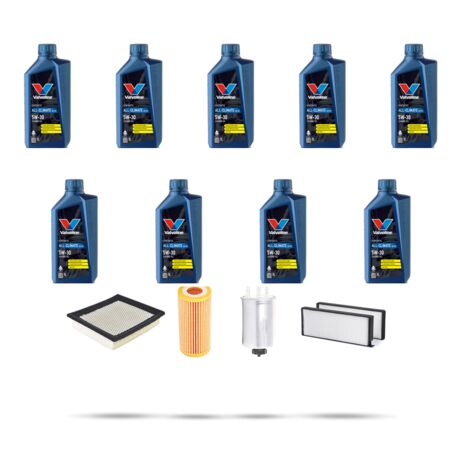 Kit tagliando 4 FILTRI e 9L OLIO compatibile con Ssangyong Rexton 2.7 Xdi 120kw dal 2004