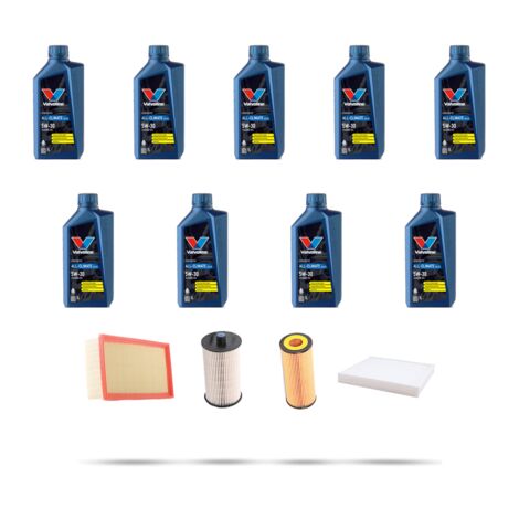 Kit tagliando 4 FILTRI e 9L OLIO compatibile con Vw Crafter (2E,2F) 2.5 TDI 120kw Dal 2006