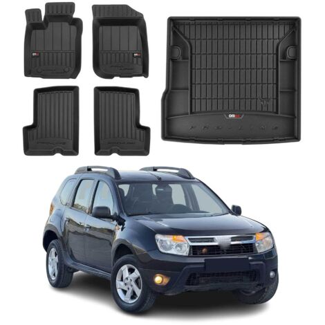 Kit Tapis de Sol et Coffre pour Dacia Duster 2010-2018 TPE Noir
