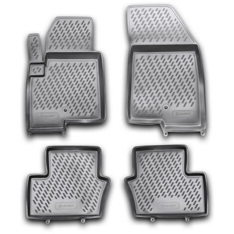 KIT TAPPETINI COMPATIBILE CON JEEP Compass (Ip, Ip2) 2010-2016, 4 pcs.  TAPPETINO IN GOMMA TPE  BORDO ALTO 3D ANTISCIVOLO IMPERMEABILE