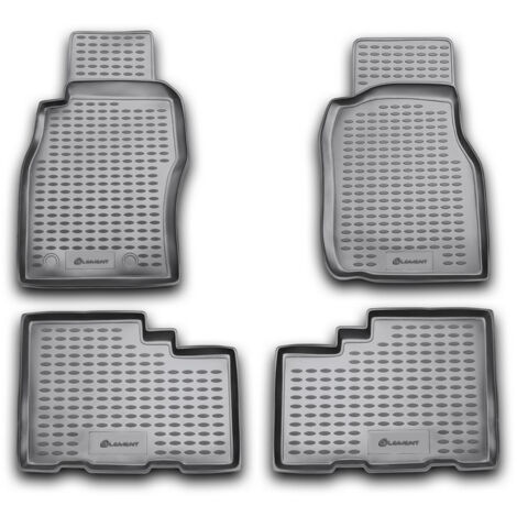 Wielganizator Tappetini in gomma su misura, compatibili con Volkswagen T-Roc crossover (2017-) tappetino per auto anteriore sinistro in gomma colore nero, con elementi di fissaggio