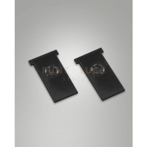 KIT TAPPI CHIUSURA SISTEMA BINARIO TRACK 48V NERO INCASSO 5,4CM