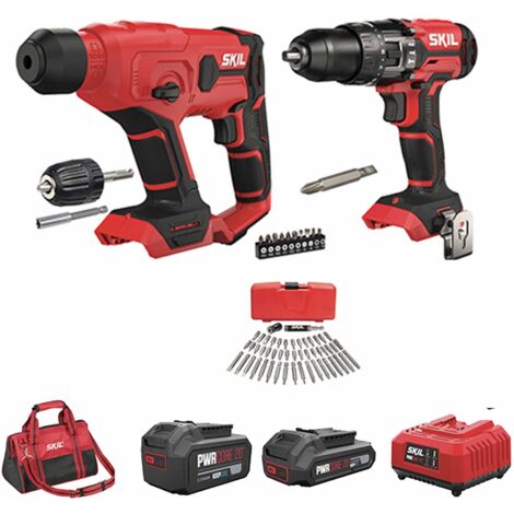 KIT TASSELLATORE/TRAPANO PERC. CON 1 CARICABATTERIE 1X2,0/1X4,0 AH