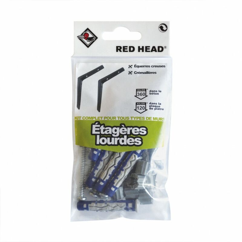 Image of Kit tasselli bloccaggio mensola pesante Red Head Diam.8 x L.50 mm Red Head
