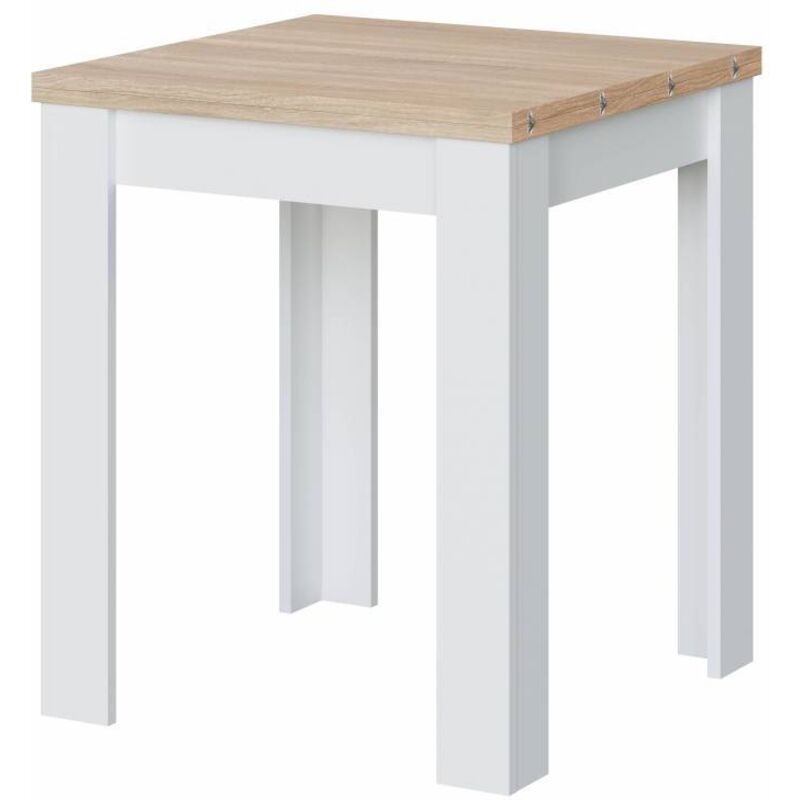 Kit table pliante cm 67x67x135 chêne blanc