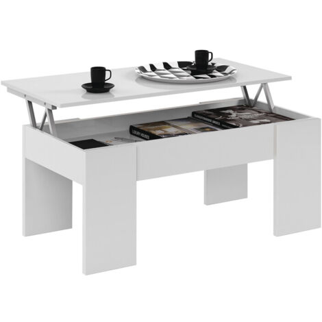 KIT TAVOLO CAFFE ELEV. 50X100X45/56 H BIANCO ARTIK- 1,0 pz