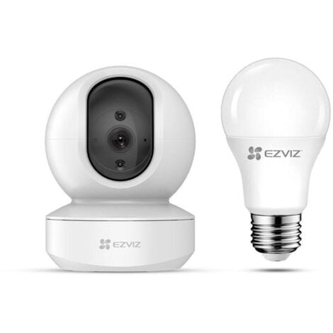 Kit telecamera wifi e lampadina smart led ezviz ty1+lb1 1920x1080p bianco - ine326