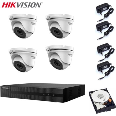 KIT TELECAMERE HIKVISION DVR 4 CANALI 4 TELECAMERE 2 MPX HD 500 GB