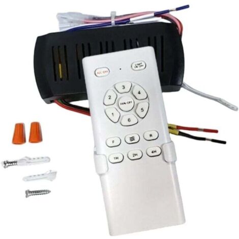 Kit Télécommande Ventilateur Plafond Conversion Fréquence Récepteur Haute Tension 6 Vitesses Facile Utiliser Finition Soignée
