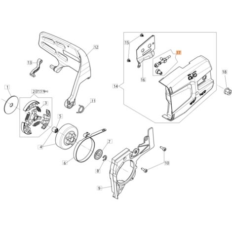 Kit tendicatena ORIGINALE OLEOMAC per motosega GST 250 - GST 360 50290156