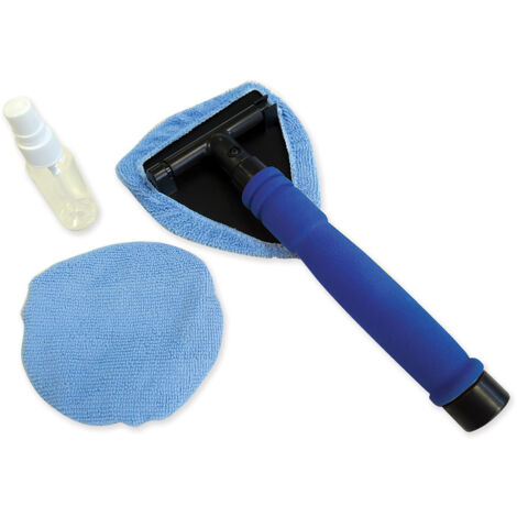 Kit tergivetro Magic glass cleaner con panno e manico telescopico