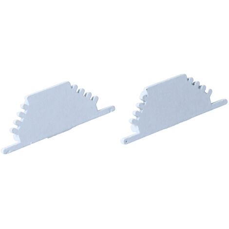Kit Terminali Tapi di Chiusura In Metallo Colore Bianco Per Profilato Alluminio BAZ3010W