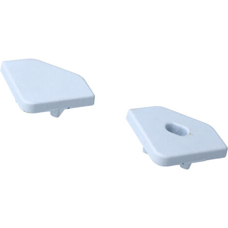 Kit Terminali Tapi di Chiusura In Metallo Con e Senza Foro Colore Bianco Per Profilato Alluminio BAZ1919W