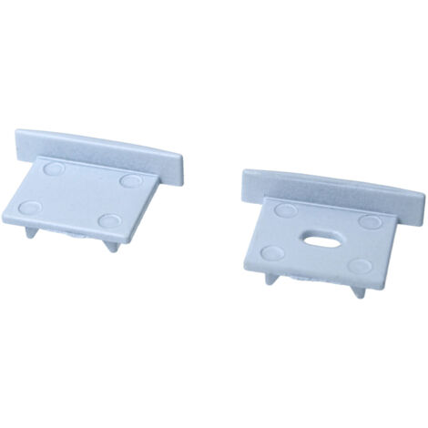 Kit Terminali Tapi di Chiusura In Metallo Con e Senza Foro Colore Bianco Per Profilato Alluminio BAZ2515W